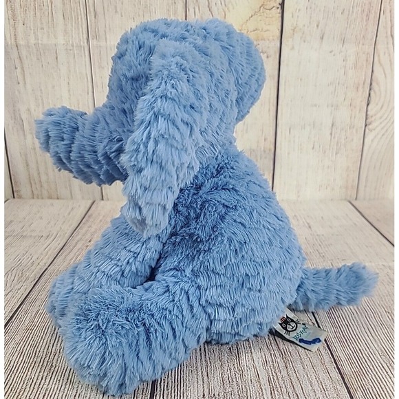 Jellycat Plush Fuddlewuddle Elephant Stuffed Animal Blue 8" - Picture 2 of 5